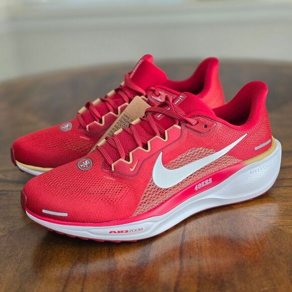 Nike Zoom Pegasus 41 NFL San Francisco 49ers Team Issued PE Men's 9.5 FZ5070-600 - Picture 2 of 16